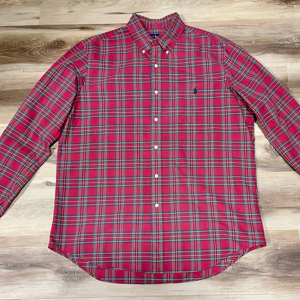 Polo by Ralph Lauren Men’s Red Plaid Dress Shirt XL